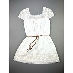 Ella Moss Girls 12 White Coastal Beachy Summer Dress